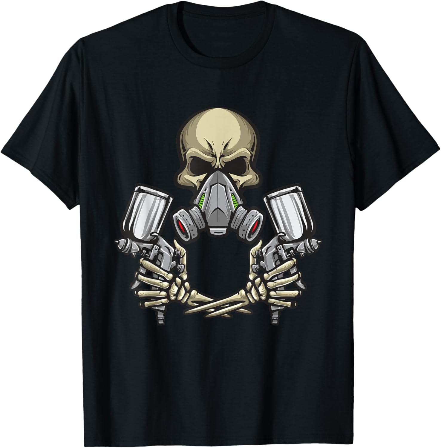 Auto Body Painter Skull Spray Gun Automotive Car Painter
