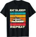 Eat Sleep Yacht Repeat Vintage Yachting Boat Lover