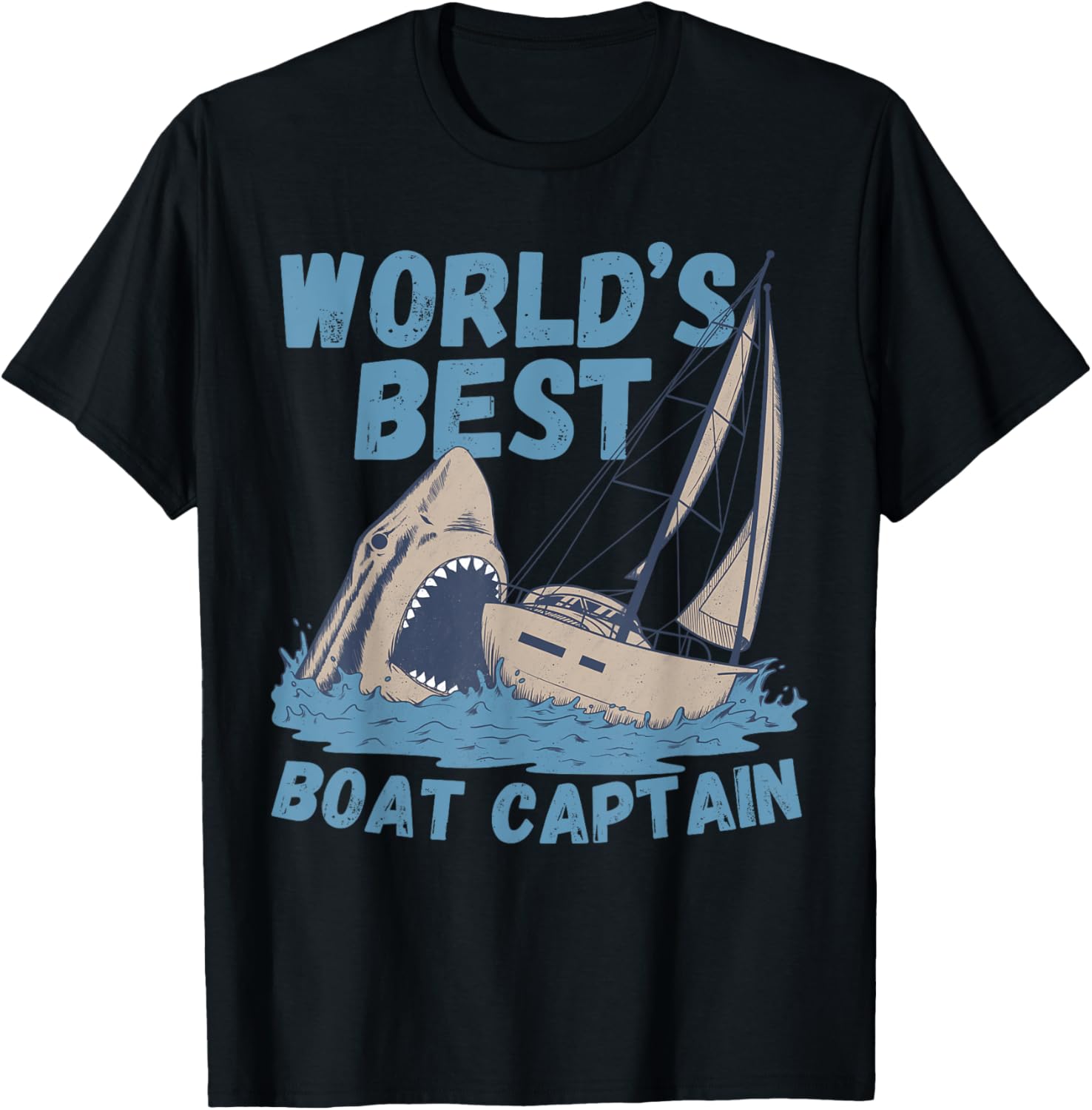 World S Best Boat Captain Funny Shark Megalodon
