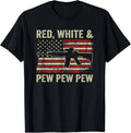 Red White Pew Patriotic Pro Gun Ar15 Usa 4Th Of July