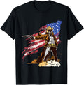 Patriotic American Flag Wild West Gunslinger Revolver Cowboy