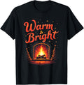 Cozy Christmas Vibes: Warm & Bright Fireplace Scene T-Shirt
