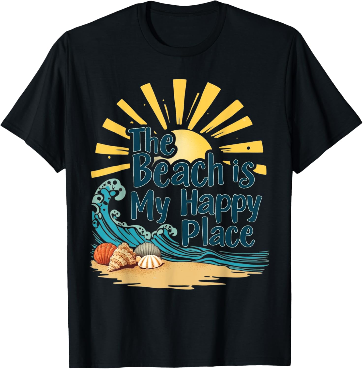 Beach Shirt Women The Beach is My Happy Place Casual Summer