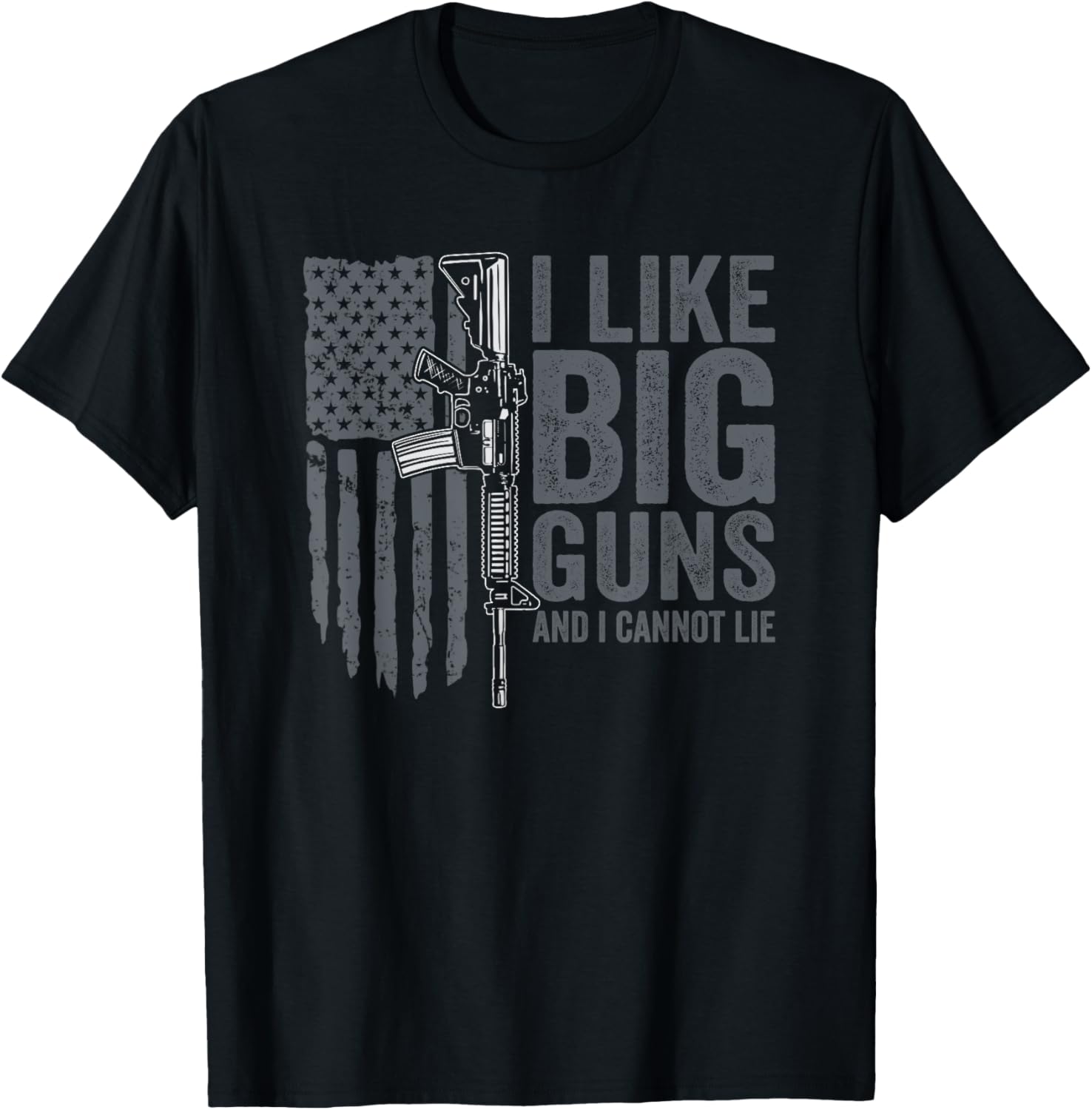 I Like Big Guns I Cannot Lie Ar15 Usa Flag Funny Gun