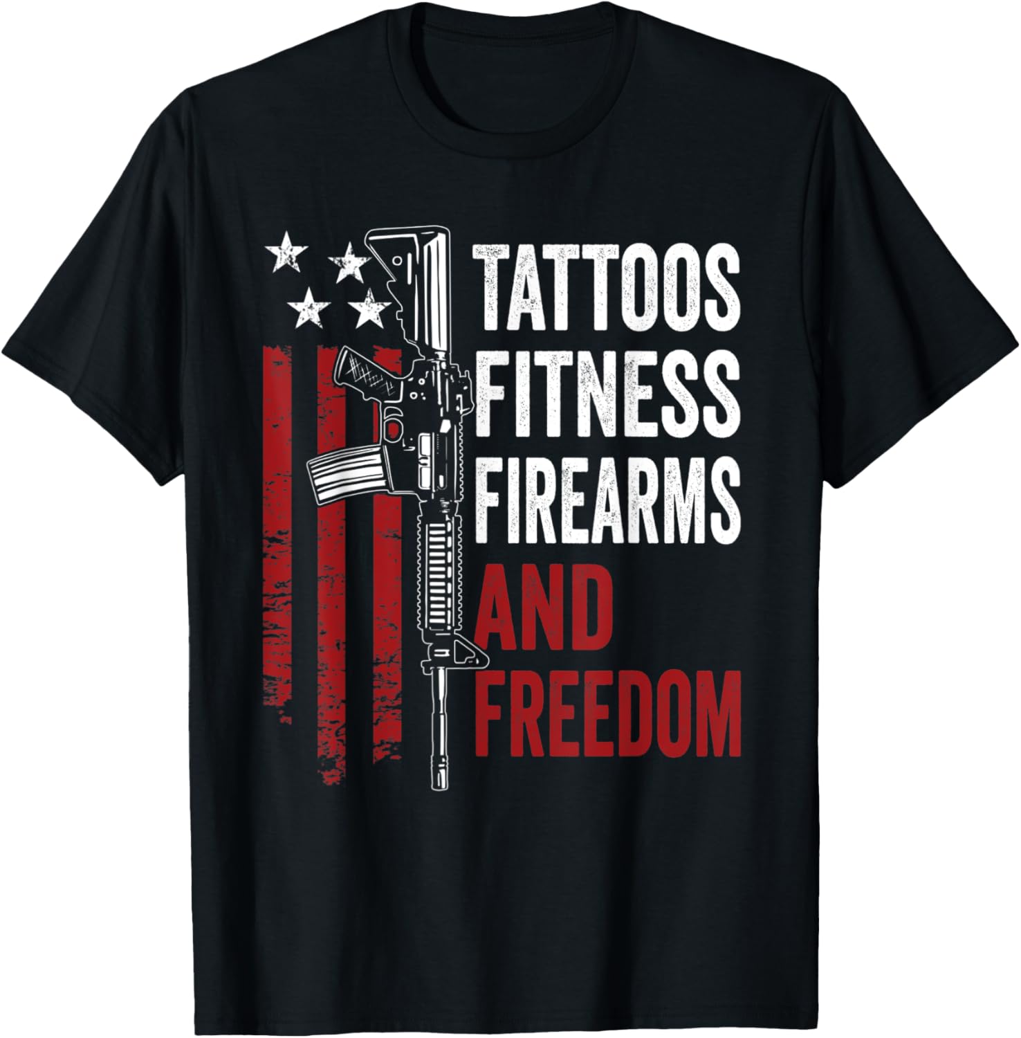 Tattoos Fitness Firearms Freedom Gym Workout Pro Guns Usa