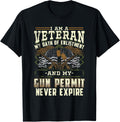 Military Veteran Oath Of Enlistment Gun Permit T Shirt