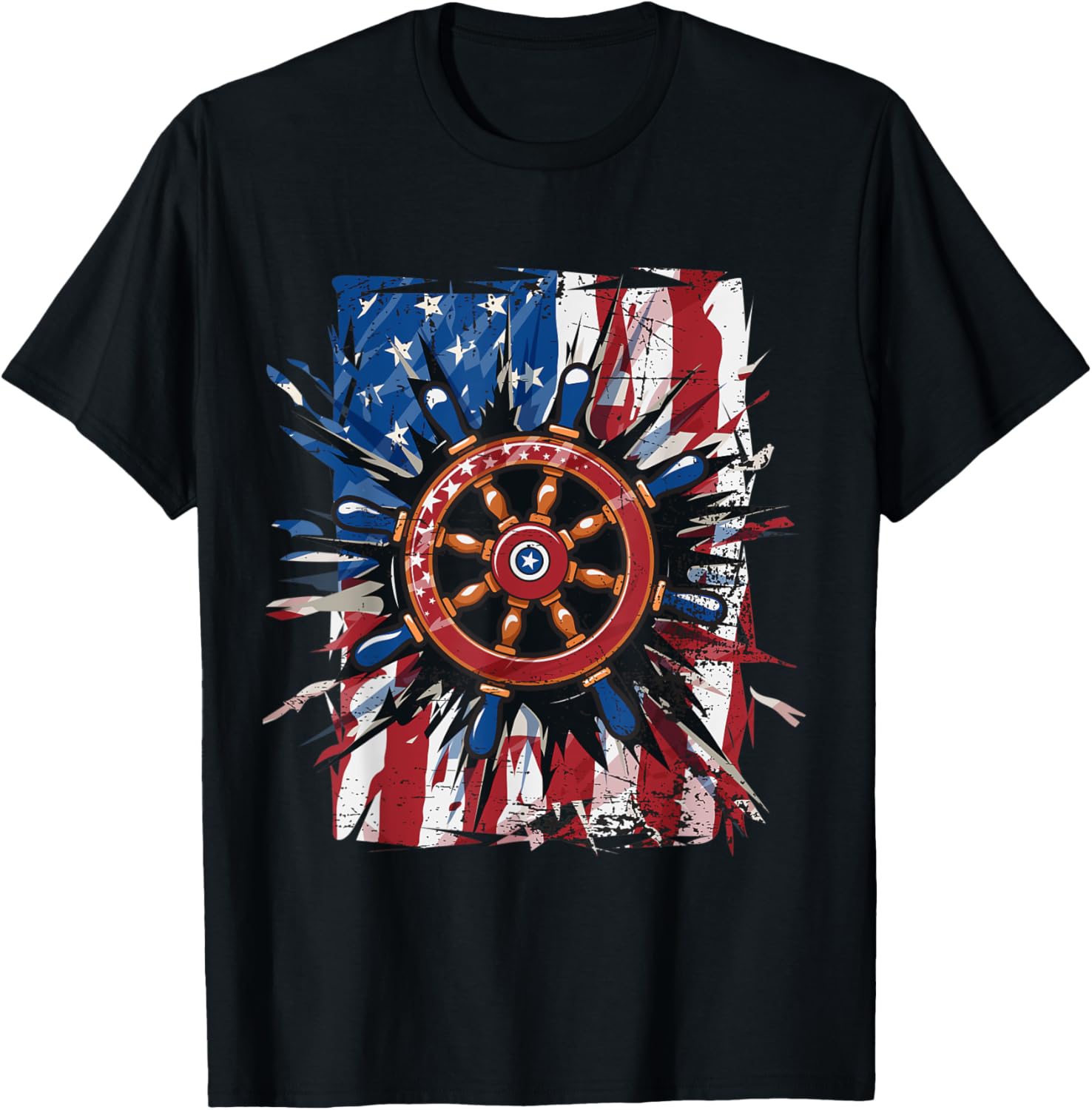 Patriotic Boat Captain 4Th Of July Men American