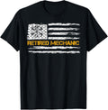 Vintage Usa American Flag Retired Diesel Mechanic Retirement