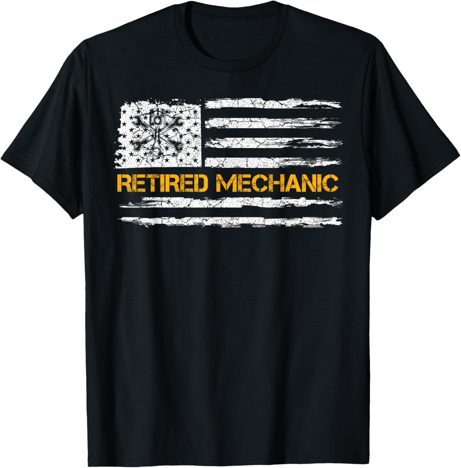 Vintage Usa American Flag Retired Diesel Mechanic Retirement