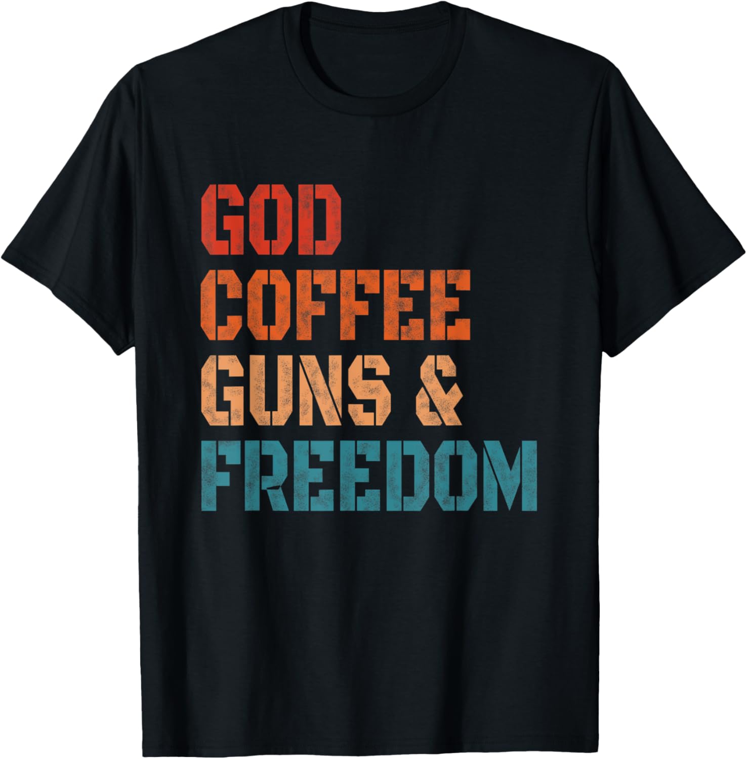 God Coffee Guns And Freedom Pro Gun Vintage