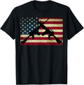 Stars Rifles Patriotic American Flag Gun Picture T Shirt Women Men