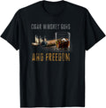 Cigars Whiskey Guns Freedom Funny Vintage Tshirt