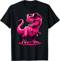 October Pink Dinosaur Breast Cancer Pink Ribbon Boy Girl Kid