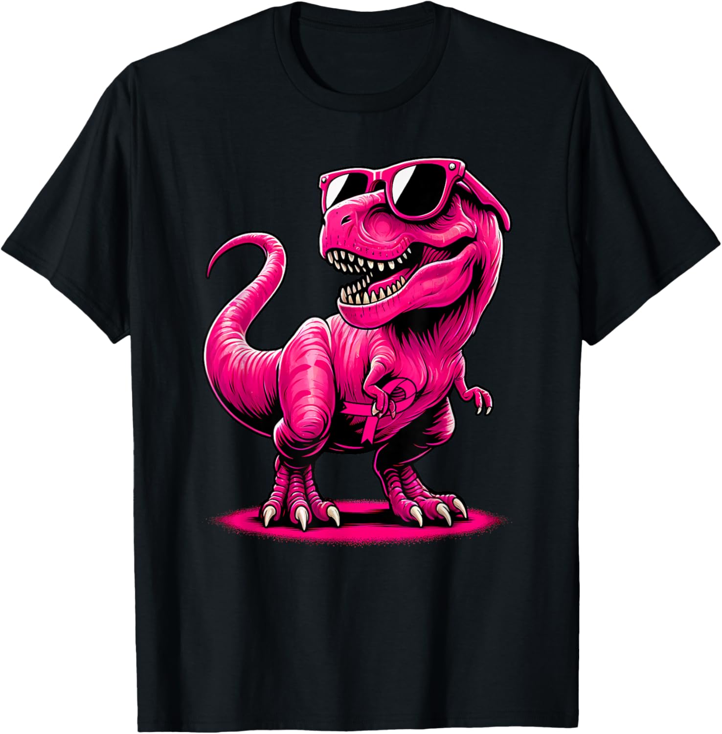 October Pink Dinosaur Breast Cancer Pink Ribbon Boy Girl Kid