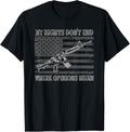 My Rights Dont End Ar15 2Nd Amendment Us Flag Pro Gun