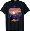 Cozy costume, a cat snuggles up to face the cold season T-Shirt for Men Women Kids