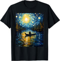 Aesthetic Surrealism Starry Night Canoeing Boating