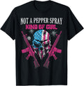 Not A Pepper Spray Kind Of Girl Skull Flag Pro Gun Female