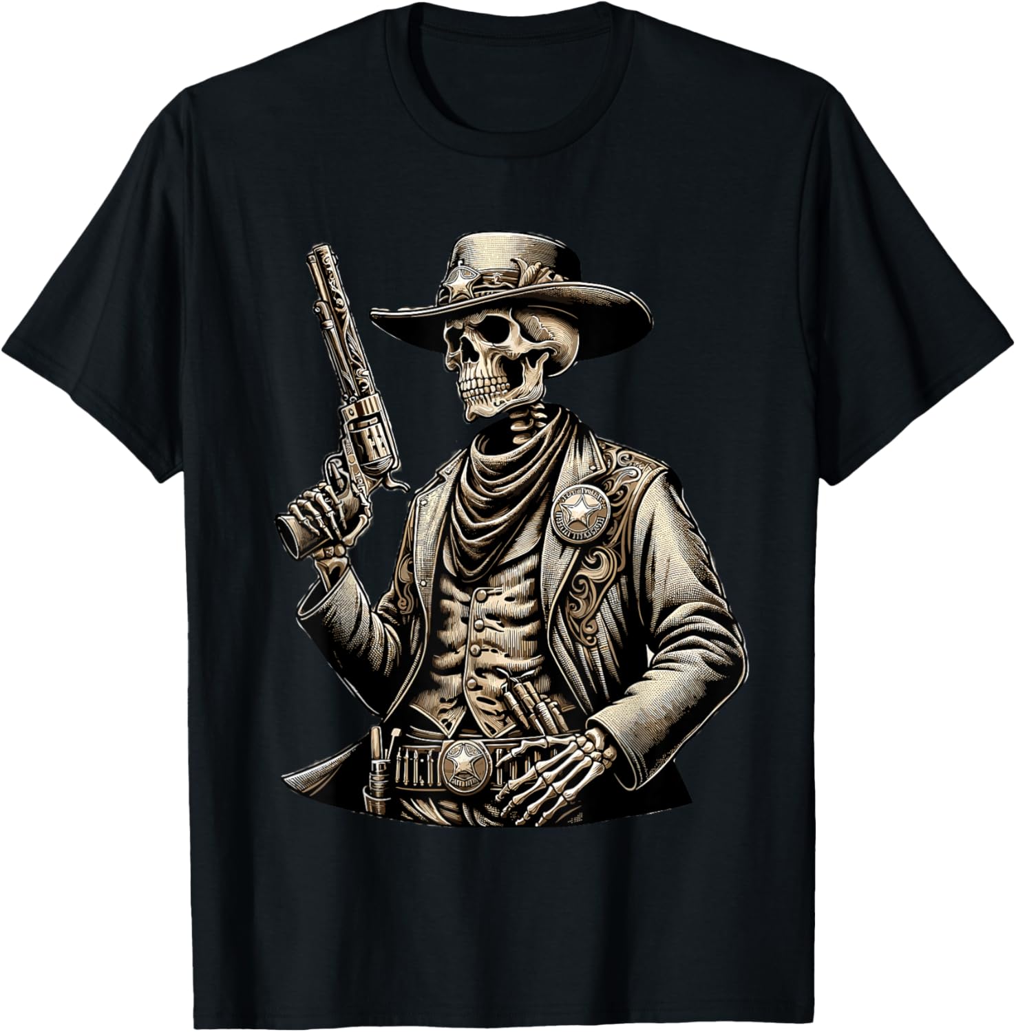 Skeleton Cowboy Gunslinger Outlaw Wild West