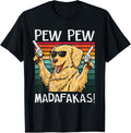 Golden Retriever Pew Dog Vintage Retro Sunset Dogs Guns Men Women