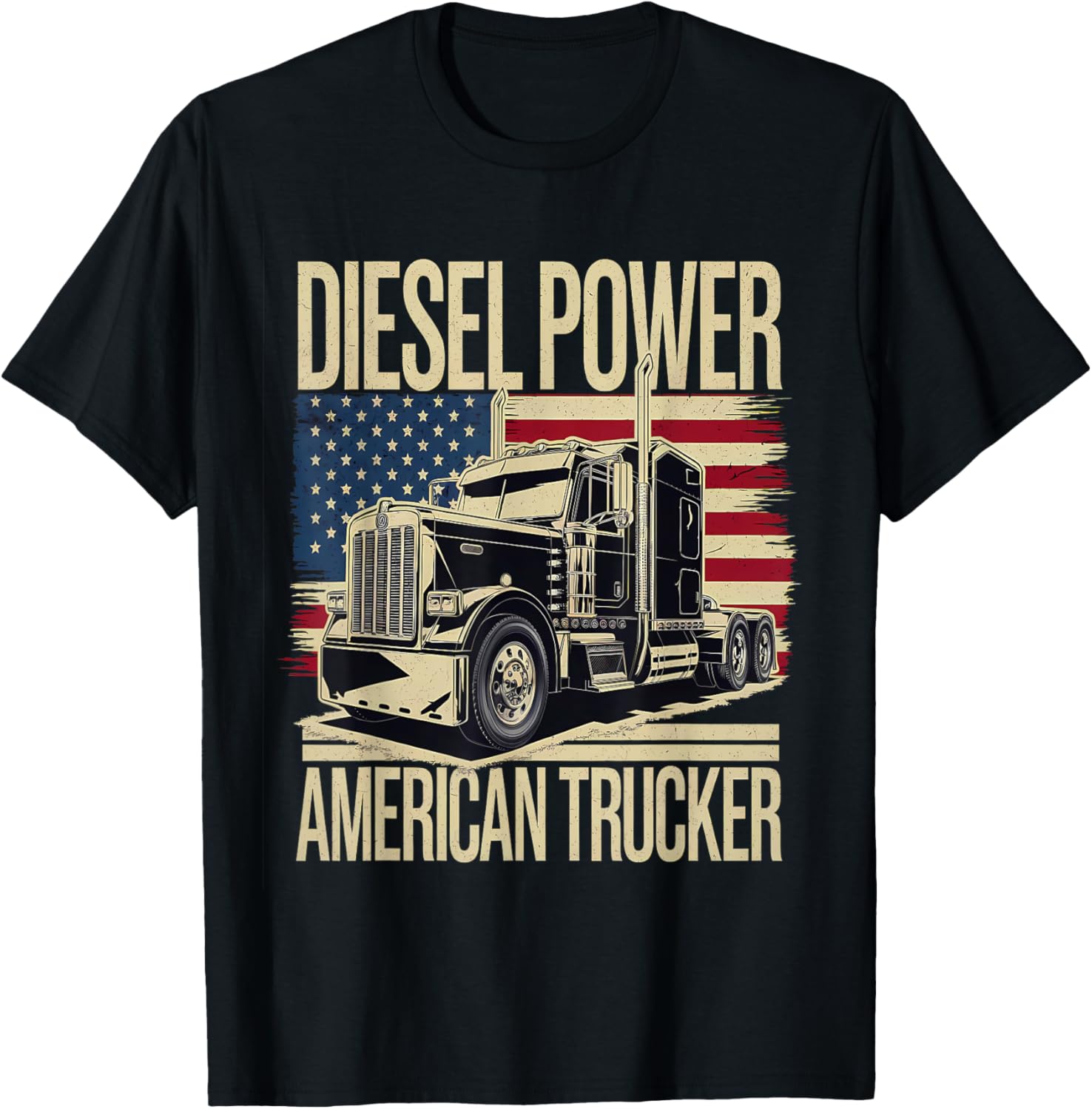 Diesel Power American Trucker Semi Truck Big Rig