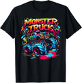 Monster Truck Retro Colorful Graffiti Toddlers Youth Adults