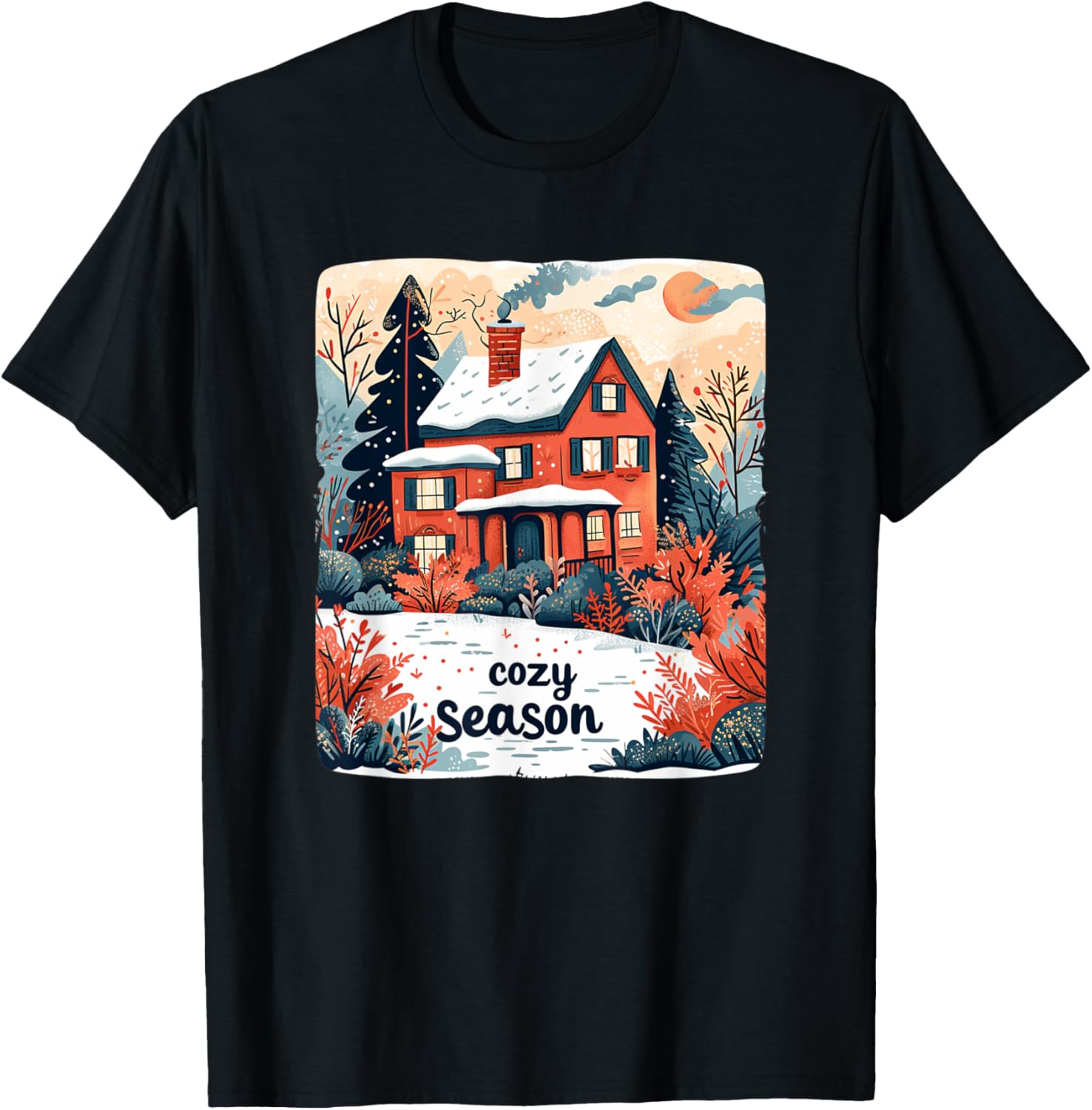 Nice house costume for cozy warm home place in winter