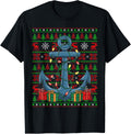 Xmas Lights Ugly Santa Hat Boat Anchor Christmas