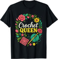 Crochet Queen Yarn Hook Floral Frame Design