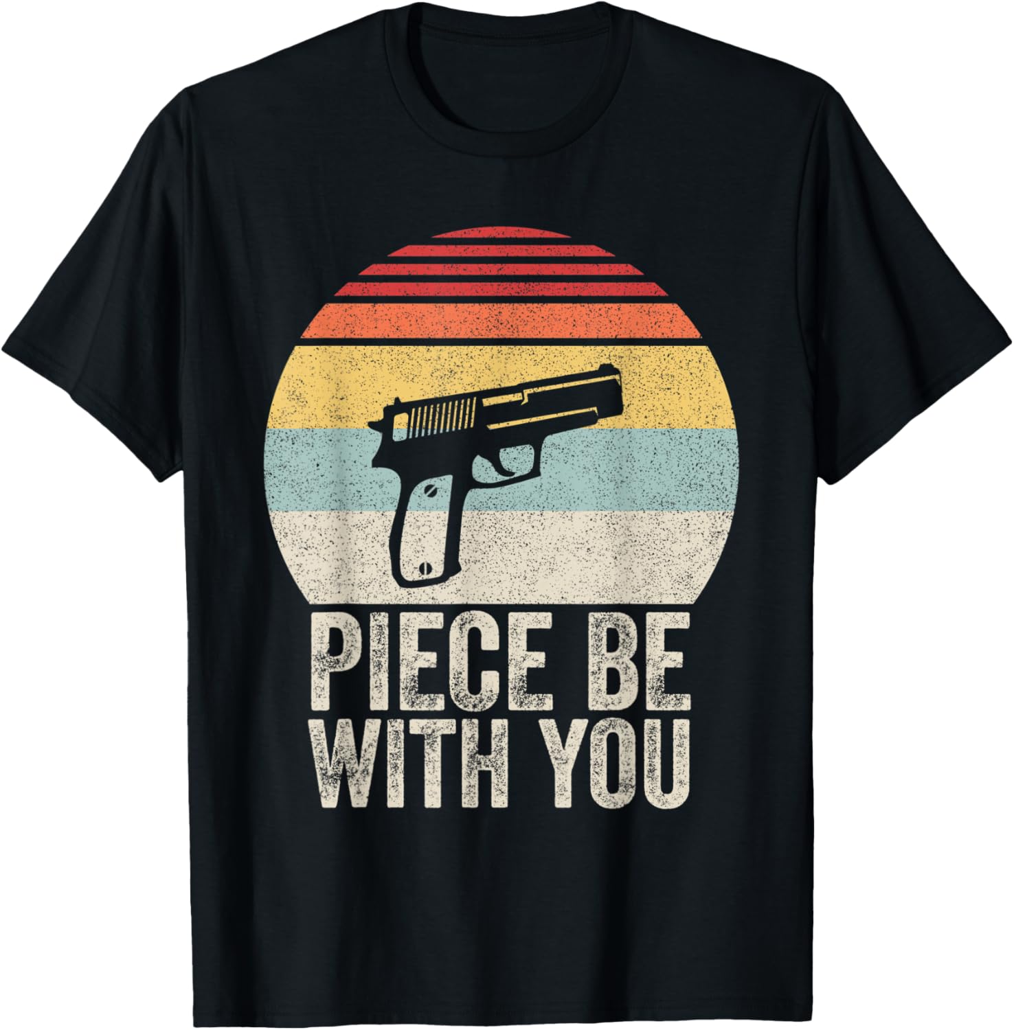 Vintage Retro Gun Piece Be With You Shirt 2Nd Amendment