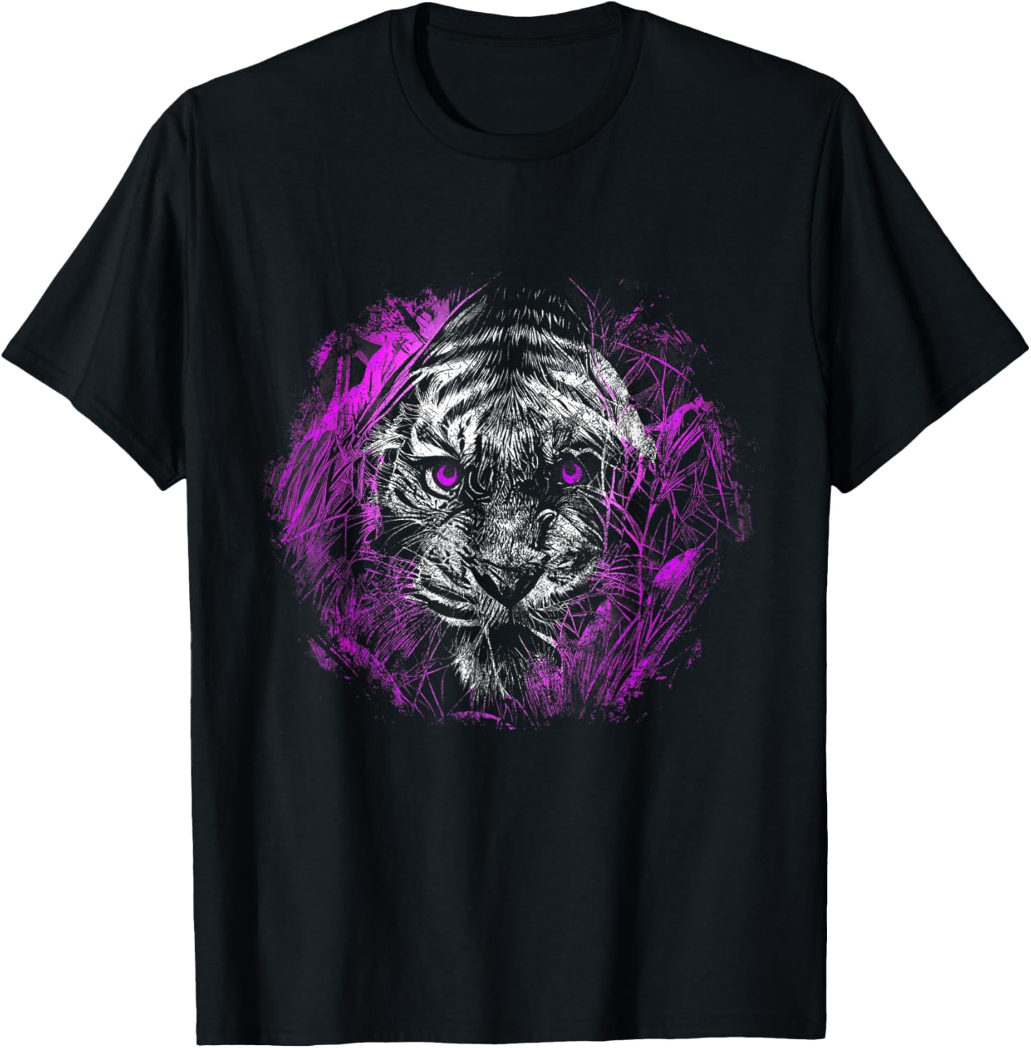 Purple Eyes Jungle Hiding Place Indian Tiger