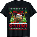 Xmas Tree Lights Ugly Style Santa Hat Boat