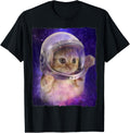 Cute Space Cat Astronaut Kitty Space Helmet Deep Space Tee Men Women Girls Kids