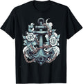 Vintage Sailing Boat Anchor Floral Chains Nautical Seafarer