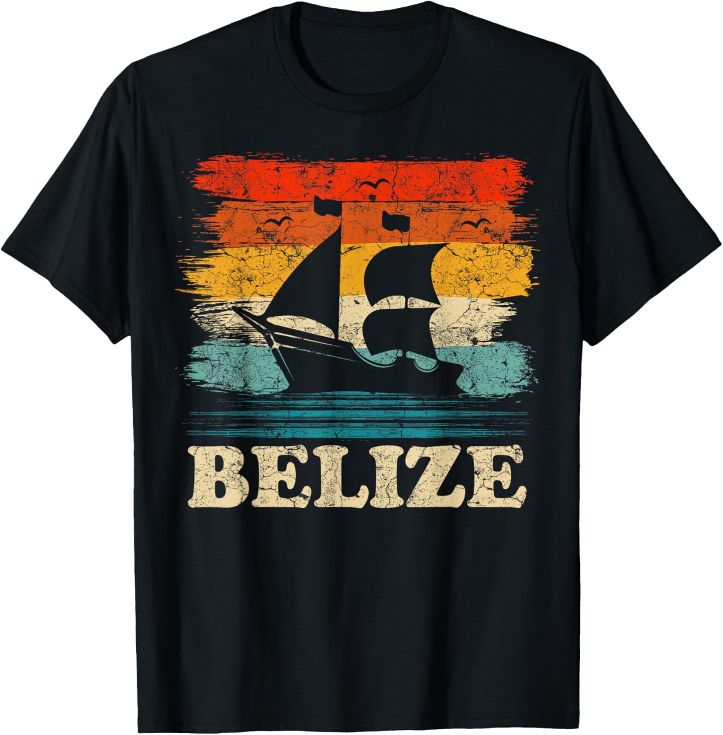 Belize Sailing Vintage Sailboat Summer Boating Sailor