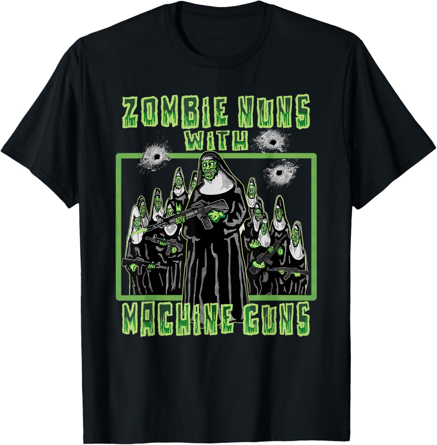 Zombie Nuns With Machine Guns Horror Zombie Gun Fan