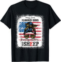 Us Flag Messy Buns Loaded G Uns Raising Wolves Not Sheep