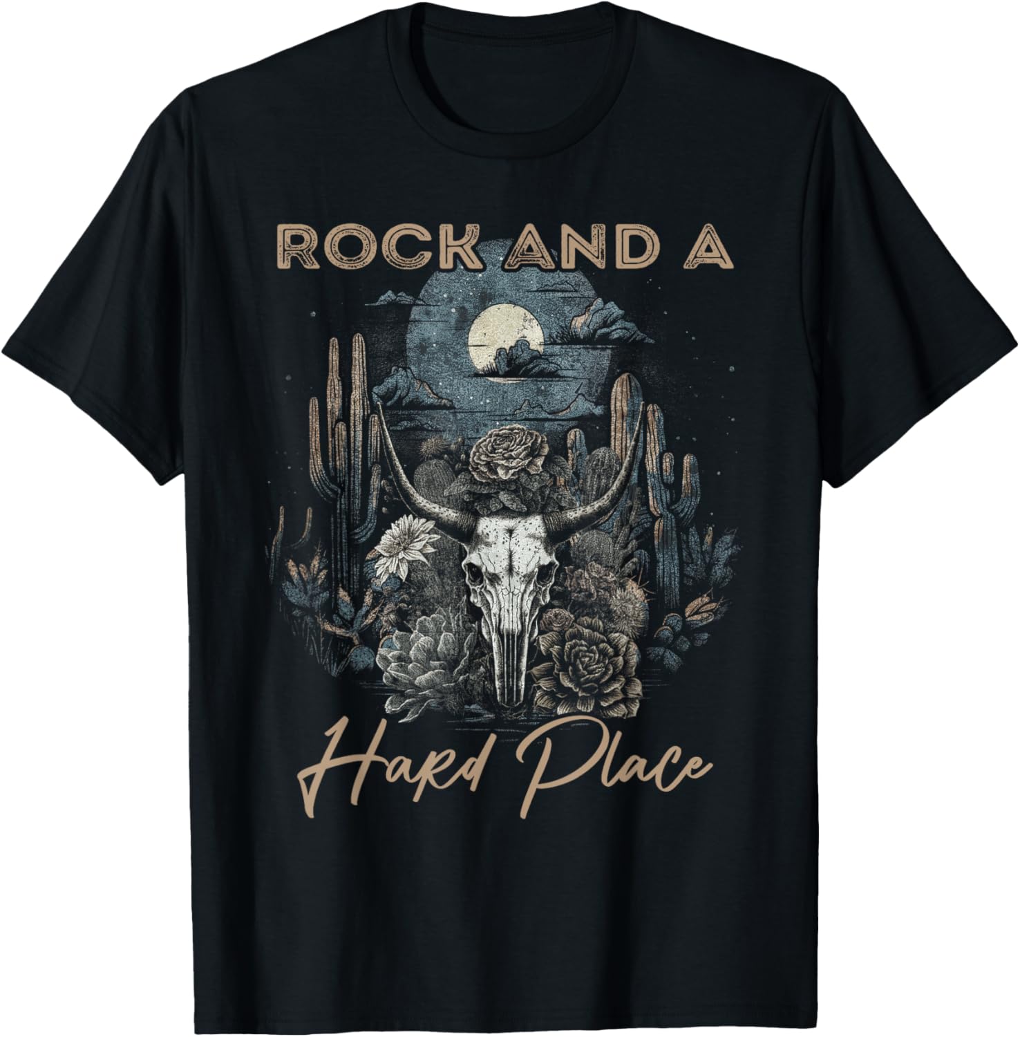Rock And A Hard Place Bulls Skulls Cowgirl Western Leopard
