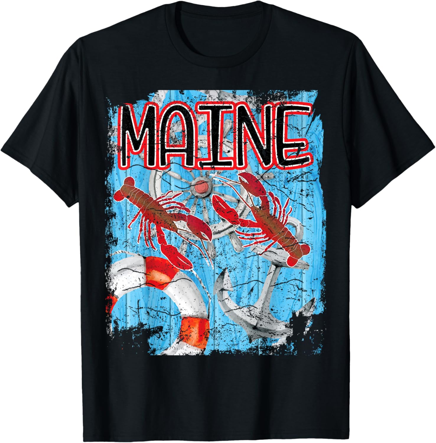 Maine Vintage Lobster Nautical Boat Ocean