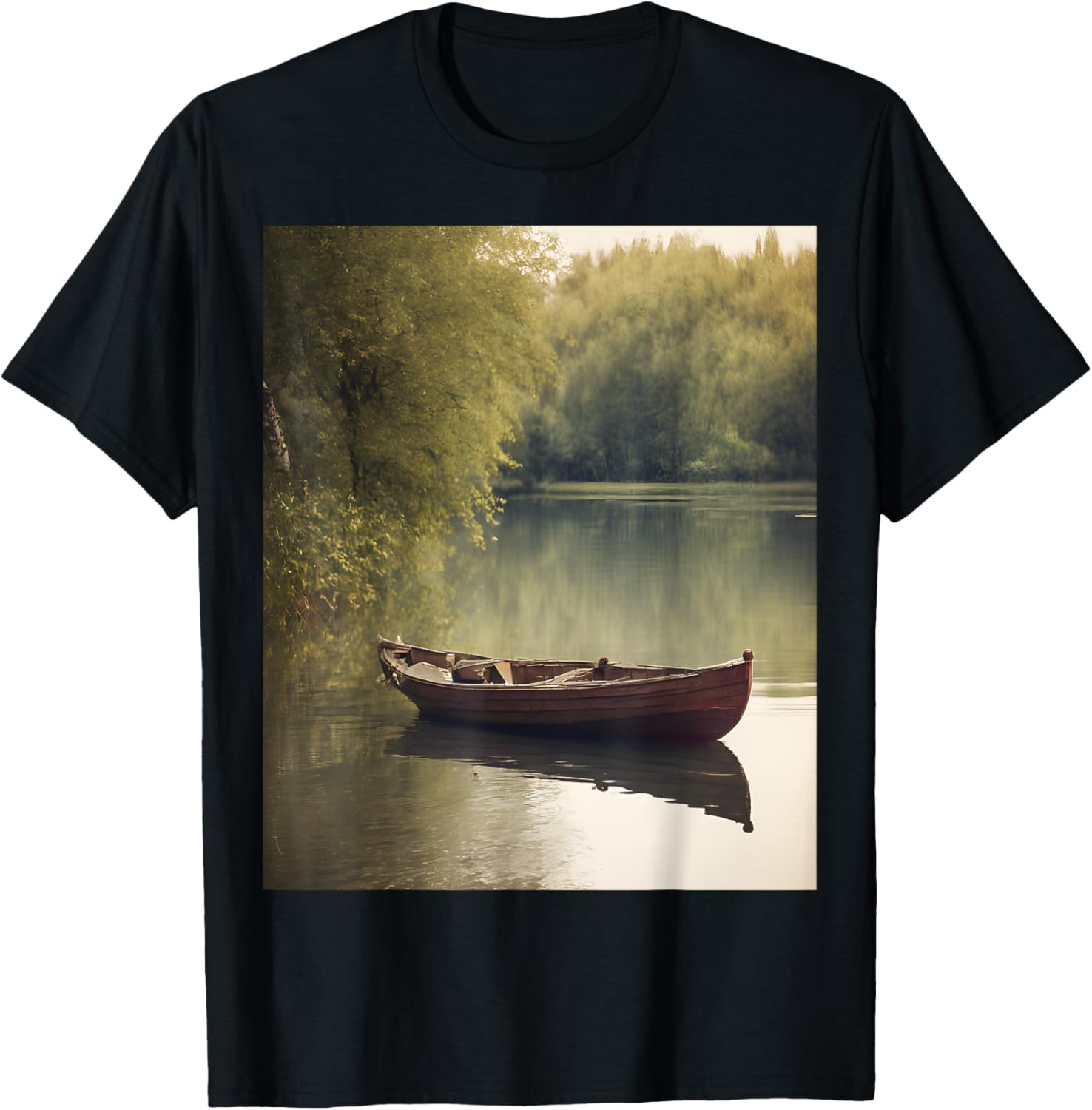 Quiet River Rowboat Journey