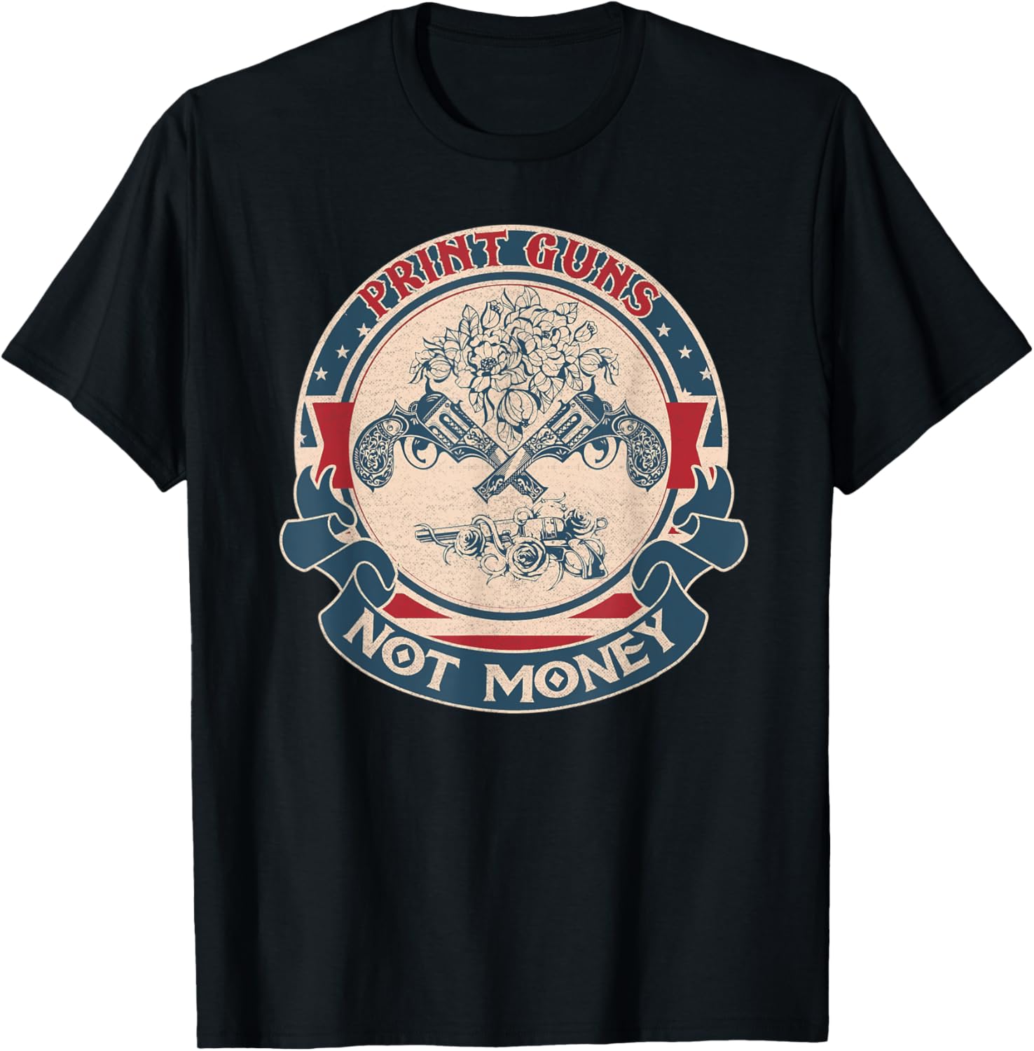 Print Guns Not Money Vintage
