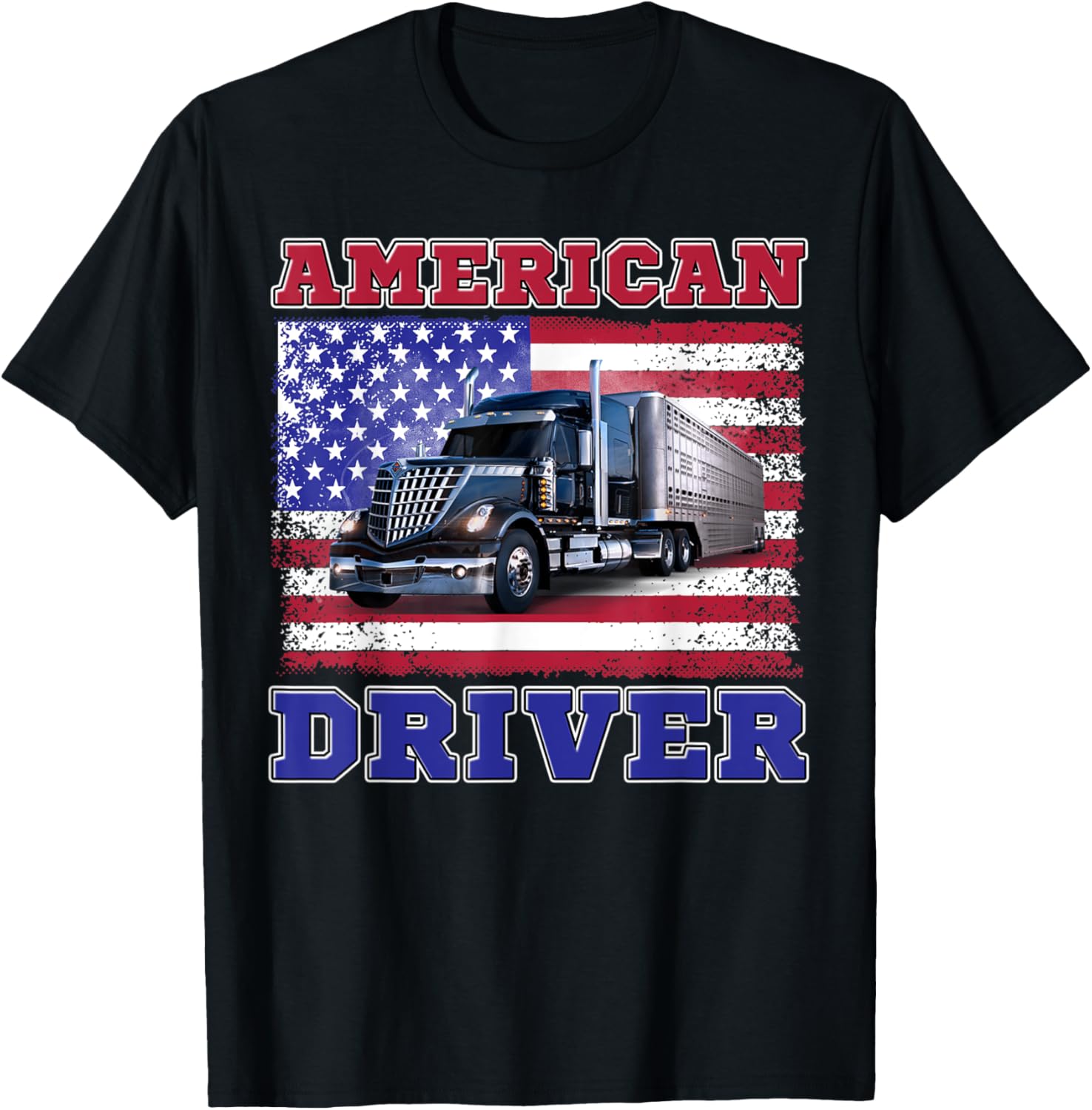 Trucker American Flag Truck Move America Big Rigs