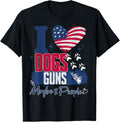 I Like Dogs Guns Maybe 3 People Funny Usa Graphic