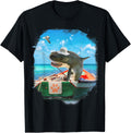 Shark Fishing Lover In Sea Boat