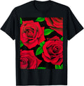 Red Roses Wild Rose Bold Floral Design Pattern Art