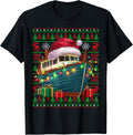 Boat Xmas Lights Ugly Santa Hat Boat Christmas