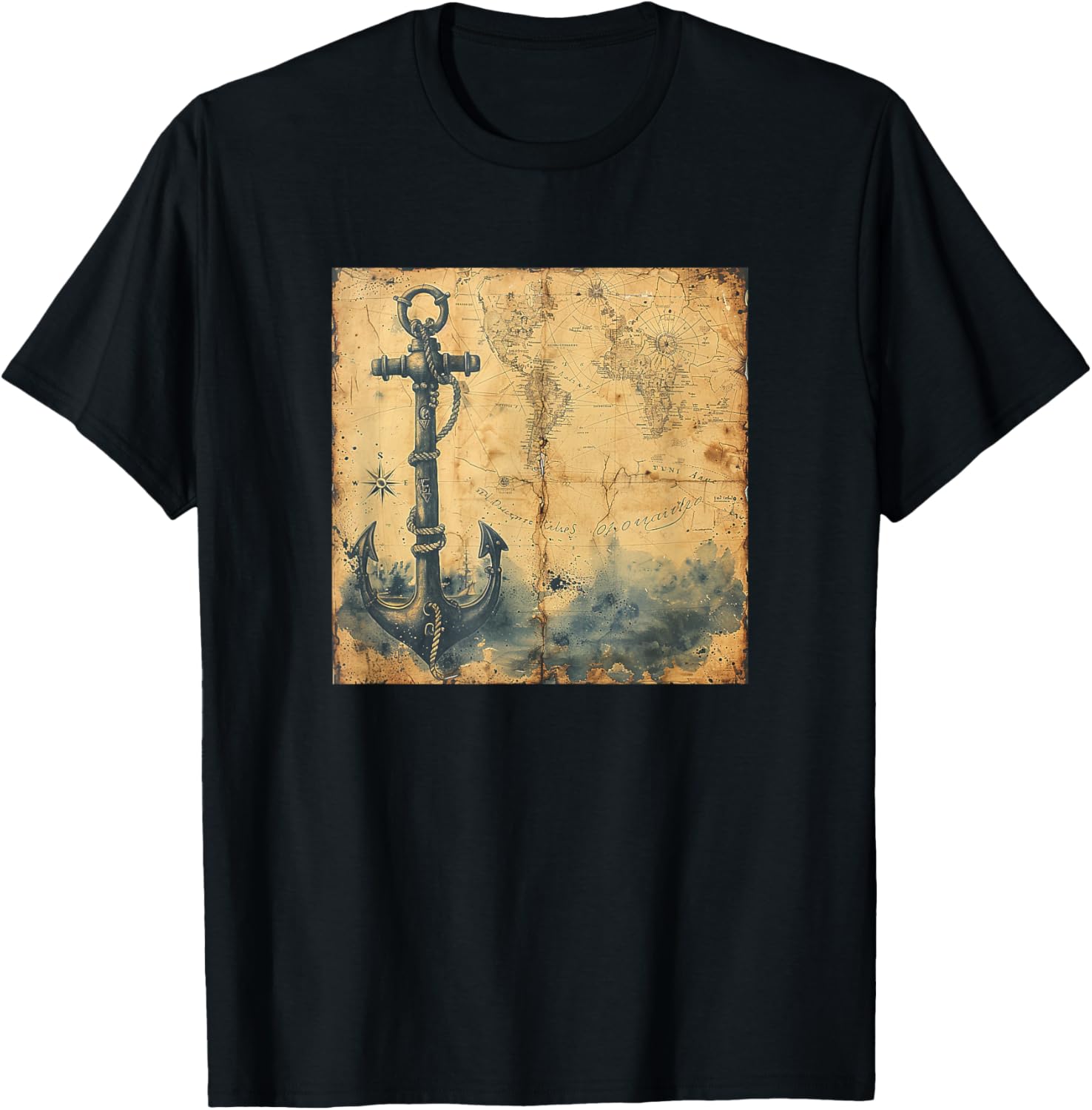 Old Vintage Nautical Pirate Sailboat Anchor Sea Ocean