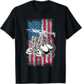 Military Boots Dog Tag Gun American Flag