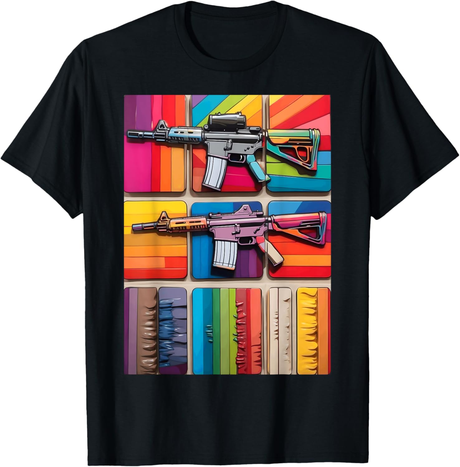 Pop Art Assault Rifles Technicolor Tactical Gun Pop Art