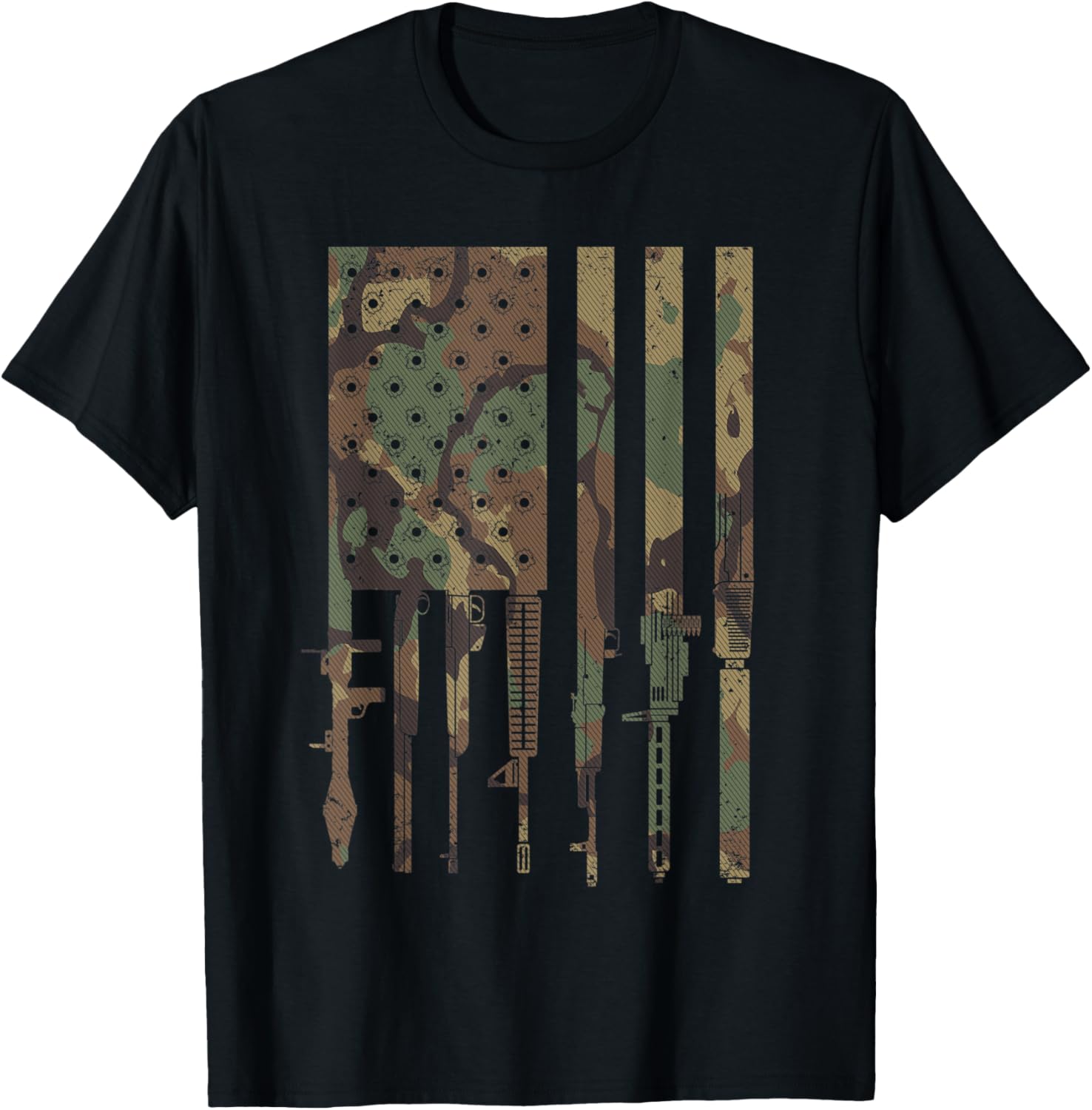 Gun Flag T Shirt Second Amendment Flag Shirt 2A Firearm